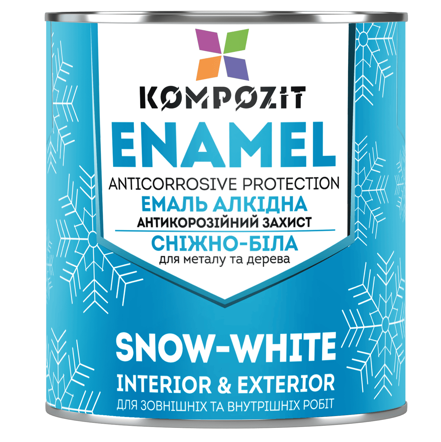 Емаль алкідна Kompozit сніжно-білий мат 2,8 кг